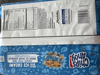 消费者评论 - 食品安全 Chips Ahoy Cookies, Walmart Supercenter, Middletown Warwick Road, Middletown, Delaware, USA My son h... 照片 #1