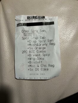 Consumer Review - Food Safety Popeyes, Georgia, USA Yesterday Popeyes sandwich and fried chicken My son and I both ate it, I had t... photo #4