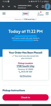 Consumer Review - Food Safety Sonic Drive-In, South Irby Street, Florence, SC, USA 06/20/24 my husband and I made an online order... photo #2
