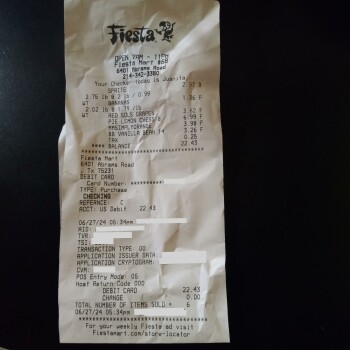Consumer Review - Food Safety Fiesta Mart #68, Abrams Court, Dallas, TX, USA 45 minutes ago 2 hours ago ate a Chiquita banana from... photo #2