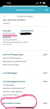 Consumer Review - Food Safety Chick-fil-A, West New Circle Road, Lexington, KY, USA I bought a yogurt with extra granola yesterday... photo #1