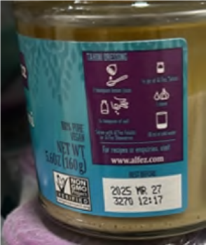 Food Recall Al'Fez Tahini - recalled due to contaminated with Salmonella in USA AB World Foods US, Inc. is volun... photo #2