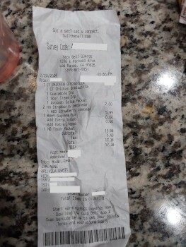 Consumer Review - Food Safety Taco Bell, East Pacheco Boulevard, Los Banos, CA, USA Drank a strawberry Lemonade and got the worst... photo #2