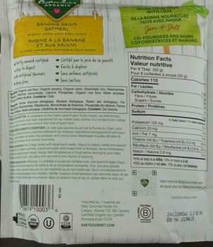 Rappel d'aliments Baby Gourmet Organic Baby Cereal recalled due to cronobacter spp. Update: Aug 05, 2024

The food r... photo #2