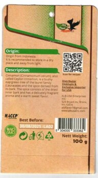 Food Recall ALB Flavor Ground Cinnamon Powder - recalled due to lead contaminant ALB-USA Enterprises, Inc. is re... photo #1