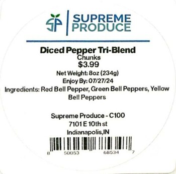 Food Recall Supreme Produce Vegetable products - recalled due to Listeria monocytogenes Supreme Service Solution... photo #8