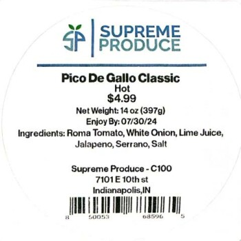 Food Recall Supreme Produce Vegetable products - recalled due to Listeria monocytogenes Supreme Service Solution... photo #2