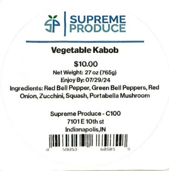 Food Recall Supreme Produce Vegetable products - recalled due to Listeria monocytogenes Supreme Service Solution... photo #11