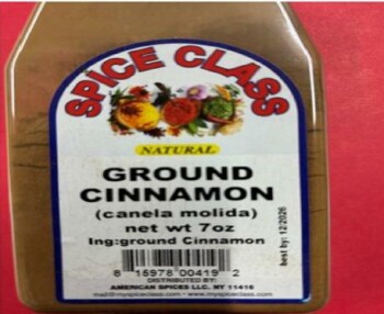 Food Recall Spice Class Ground Cinnamon - recalled due to lead contaminant American Spices, LLC is recalling Spi... photo #1