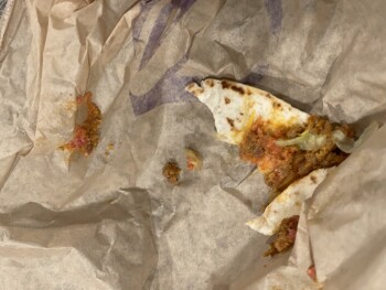 Consumer Review - Food Safety Taco Bell, South Main Street, Watervliet, MI, USA Raw meat in tacos my kids eat photo #2