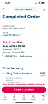 Consumer Review - Food Safety Sonic Drive-In, Goliad Road, San Antonio, TX, USA Around 9:30 AM I got 2 chicken sandwiches BOGO and... photo #2