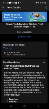 Consumer Review - Food Safety Kroger, West 30th Street, Connersville, IN, USA My husband and I ate the simple truths boneless skin... photo #1