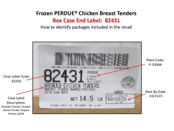 Food Recall Perdue & ButcherBox Chicken Breast Nuggets and Tenders recalled due to metal presence Perdue Foods L... photo #6