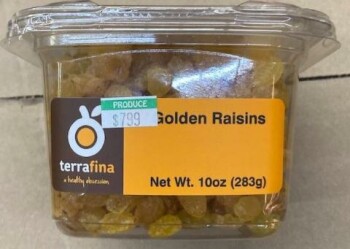 Food Recall Terrafina Golden Raisins - recalled due to undeclared sulfites Sunco & Frenchie LLC of Pine Brook, N... photo #1