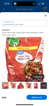 Reseña del consumidor - Seguridad alimentaria Walmart Supercenter, East Idaho Avenue, Ontario, OR, USA I purchased the great value Italian meatbal... foto #1