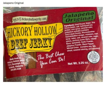 Food Recall Hickory Hollow Jerky Recalls RTE Jerky Products due to produced without inspection Hickory Hollow Je... photo #5