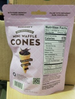 食品召回 Hammond’s Dark Chocolate Filled Mini Waffle Cones - recalled due to undeclared milk Hammond’s Candie... 照片 #2