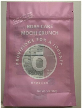 Food Recall Orwaiian LLC Bday Cake Mochi Crunch recalled due to Undeclared Allergen Orwaiian LLC has voluntarily... photo #1