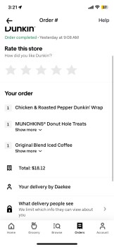 Consumer Review - Food Safety Dunkin' Donuts, 3100 Glendale Boulevard, Los Angeles, CA, USA I ordered from Dunkin’ Donuts yesterda... photo #1