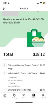 Consumer Review - Food Safety Dunkin' Donuts, 3100 Glendale Boulevard, Los Angeles, CA, USA I ordered from Dunkin’ Donuts yesterda... photo #2