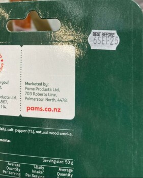 Food Recall Pams Cracked Pepper Hot Smoked Salmon recalled due to incorrect date mark New World Queenstown is re... photo #2