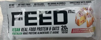 Food Recall Nutrabolics brand Feed Me Vegan Real Food Protein & Oats bars - recalled due to undeclared milk Nutr... photo #2