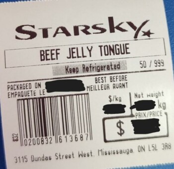 نذكر الطعام Beef Jelly Tongue Products - recalled due to Listeria monocytogenes The Canadian Food Inspection Age... صورة فوتوغرافية #7