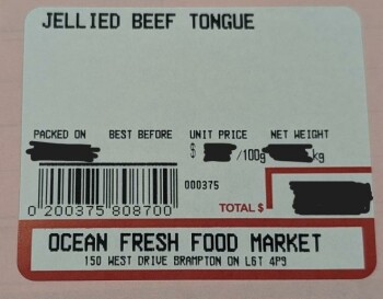 نذكر الطعام Beef Jelly Tongue Products - recalled due to Listeria monocytogenes The Canadian Food Inspection Age... صورة فوتوغرافية #13