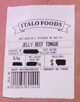 نذكر الطعام Beef Jelly Tongue Products - recalled due to Listeria monocytogenes The Canadian Food Inspection Age... صورة فوتوغرافية #11