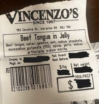 نذكر الطعام Beef Jelly Tongue Products - recalled due to Listeria monocytogenes The Canadian Food Inspection Age... صورة فوتوغرافية #14