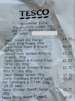 Consumer Review - Food Safety Tesco Extra, Tesco Stores Ltd, Easton Lane, Winchester, UK I ate ready to eat organic prawn from Tes... photo #2
