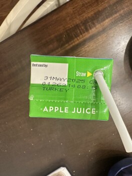 Consumer Review - Food Safety Apple & Eve Organic Boxed Apple Juice, Riverside, CA, USA My grandson who is 2 1/2 years old ate 2 k... photo #6