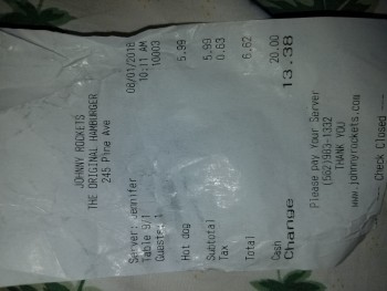 Consumer Food Safety Report Johnny Rockets, Pine Avenue, Long Beach, CA, USA Ordered lunch as usual and discovered a bug resembl... photo #2