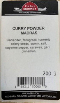 Food Recall Multiple brands of Curry Powder Madras recalled due to Undeclared Mustard Islands West Manufacturers... photo #3