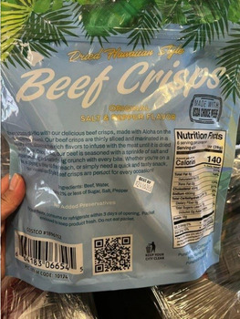 Surto Do Not Consume: Ready-To-Eat Beef Jerky Products due to Misbranding and Undeclared Allergen Punahele... foto #2