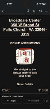 Avis du consommateur - Sécurité alimentaire Chipotle Mexican Grill, West Broad Street, Falls Church, VA, USA We got takeout from here to support... photo #2