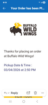 مراجعة المستهلك - سلامة الغذاء Buffalo Wild Wings, South Wadsworth Boulevard, Lakewood, CO, USA Ordered garlic Parmesan and sweet c... صورة فوتوغرافية #2