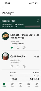Consumer Review - Food Safety Starbucks Coffee Company, East Lincoln Highway, New Lenox, IL, USA Thursday March 5 Starbucks spinac... photo #1