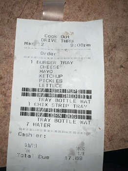 消费者评论 - 食品安全 Cook Out, Patton Avenue, Asheville, NC, USA My friend and I received burnt plastic containers. Felt... 照片 #3