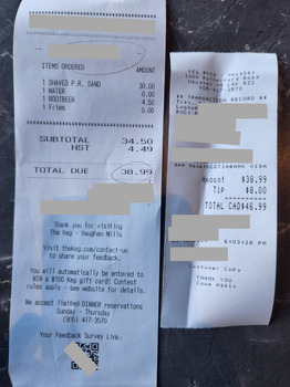 Consumer Review - Food Safety The Keg Steakhouse + Bar - Yonge + Eglinton, Yonge Street, Toronto, ON, Canada I ate the prime rib s... photo #2