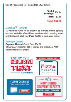 Reseña del consumidor - Seguridad alimentaria Domino's Pizza, 13110 Central Avenue Southeast, Albuquerque, NM, USA 3/14/2026 Dominos pizza Pizza w... foto #1