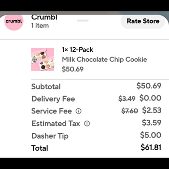 Avis du consommateur - Sécurité alimentaire Crumbl, Bridford Parkway, Greensboro, NC, USA Food poisoning...couple hours after eating your cookie... photo #1