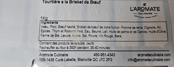 Food Recall L'Aromate Culinaire Beef Brisket Tourtière recalled due to Undeclared Sulfites L'Aromate Culinaire i... photo #2
