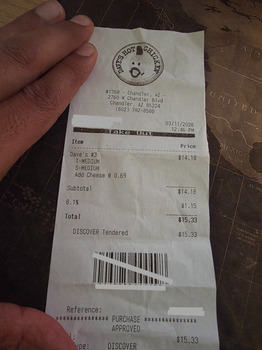 Consumer Review - Food Safety Dave's Hot Chicken, West Chandler Boulevard, Chandler, AZ, USA 3/11/2026 Daves #3 Order Had medium s... photo #2