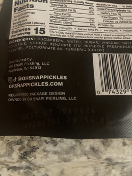 Consumer Review - Food Safety Kroger, Murfreesboro Road, Franklin, TN, USA After eating a pack of sassy bites pickles after work I... photo #3