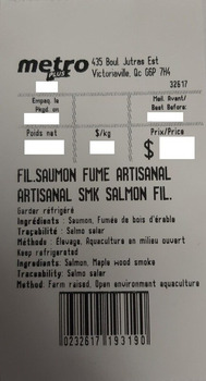 Food Recall Marché Victoriaville Artisanal Smoked Salmon recalled due to Incorrect Labeling Marché Victoriaville... photo #2