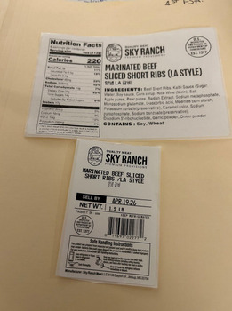 Retiro de alimentos Beef and Pork Products recalled due to Misbranding and Undeclared Allergen Sky Ranch Meat LLC has is... foto #3