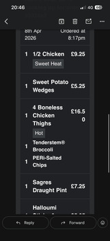 消费者评论 - 食品安全 Nando's Teddington, Greater, Teddington, UK Wednesday evening (8/4/2026) I went to Nando’s Teddingto... 照片 #1