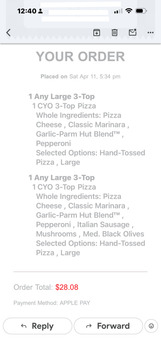 Consumer Review - Food Safety Pizza Hut, South Sam Houston Boulevard, Houston, Missouri, USA Last night my husband and I ordered p... photo #3