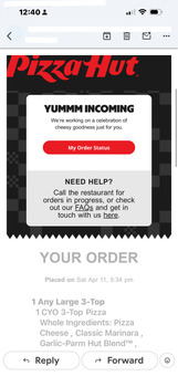 Consumer Review - Food Safety Pizza Hut, South Sam Houston Boulevard, Houston, Missouri, USA Last night my husband and I ordered p... photo #4